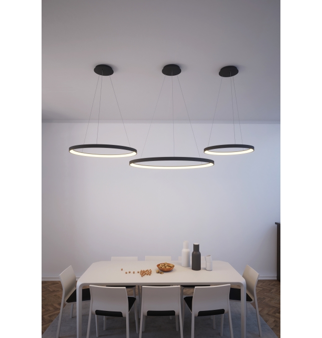 Grace Colgante Negro Texturado Led W K Lm Cl I Led