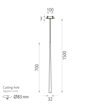 Bendis 3562 Empotrable Blanco, LED 5W 3000K 600lm, CL.II, LED integrado