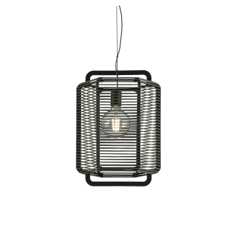Corda 3901/35 Colgante Negro Texturado/Alga, LED E27 15W, CL.I