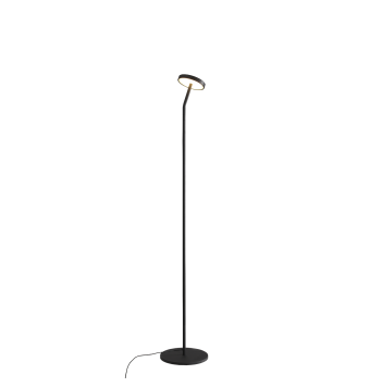 Corvus 3945 Lámpara de pie Negro Texturado, LED 7.5W 3000K 675lm, CL.II, LED integrado, Interruptor de cable