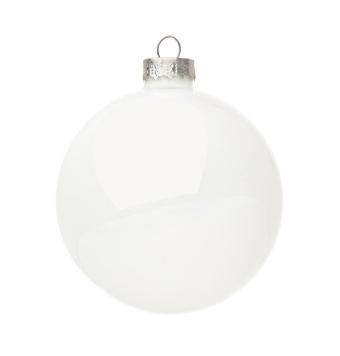 Bolas de Navidad Blanco Brillante D80