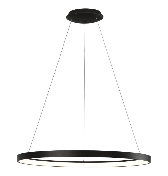 Grace 3848/98 Colgante Negro texturado, LED 100W 3000K 8150lm, CL.I, LED integrado, Dim. Triac