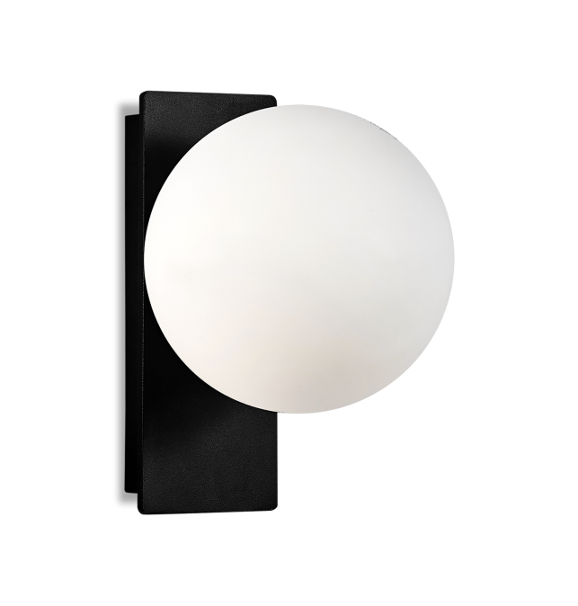 Kin 16/8169 Aplique Negro Texturado/Opal, LED 5W 3000K 370lm, CL.I, LED integrado