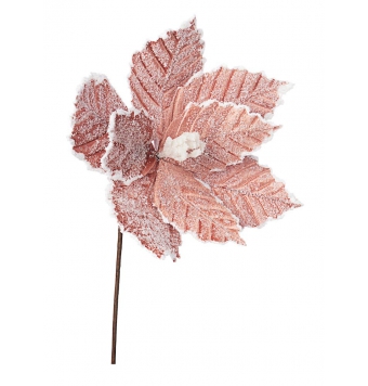 Flor de pascua artificial 72,5CM rosa