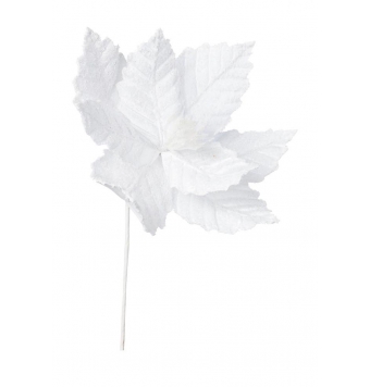 Flor de pascua artificial blanca