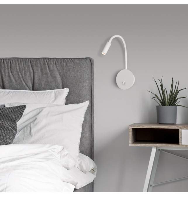 Lyon 16/3699 Aplique Blanco texturado, LED 3W 3000K 315lm, CL.I, LED integrado, Con interruptor, Orientable