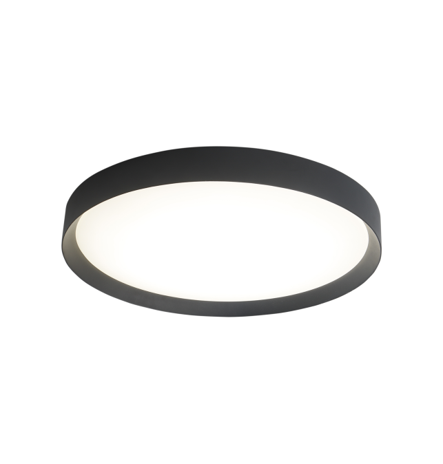 Minsk 3758/40 Plafón Negro Texturado, LED 22W 3000K 1679lm, CL.I, LED integrado, Dim. DALI/Push