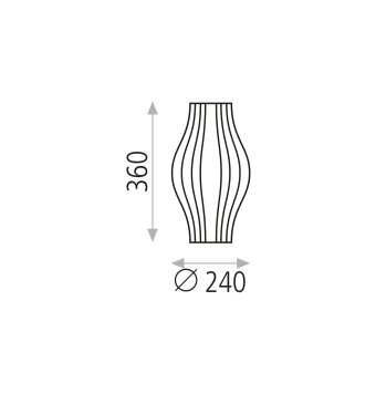 Mirta 3054/35 Sobremesa Blanco, LED E27 15W, CL.II, Interruptor de cable