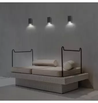 Okra 16/2014 Aplique Antracita Texturado, LED 6W 3000K 1100lm, IP54 CL.I, LED integrado