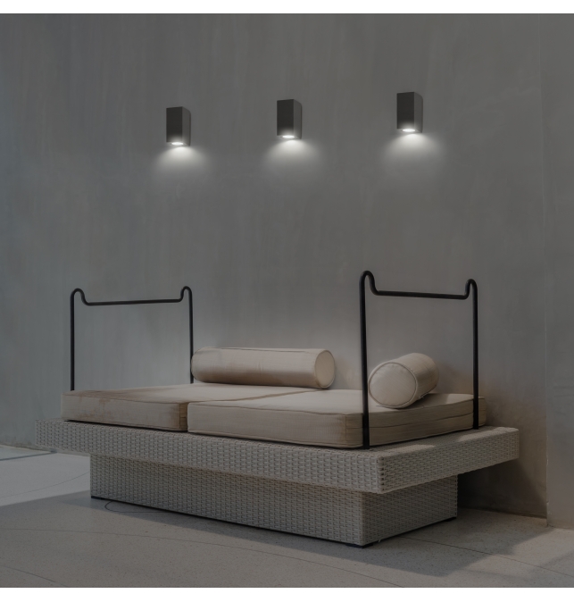 Okra 16/2014 Aplique Antracita Texturado, LED 6W 3000K 1100lm, IP54 CL.I, LED integrado