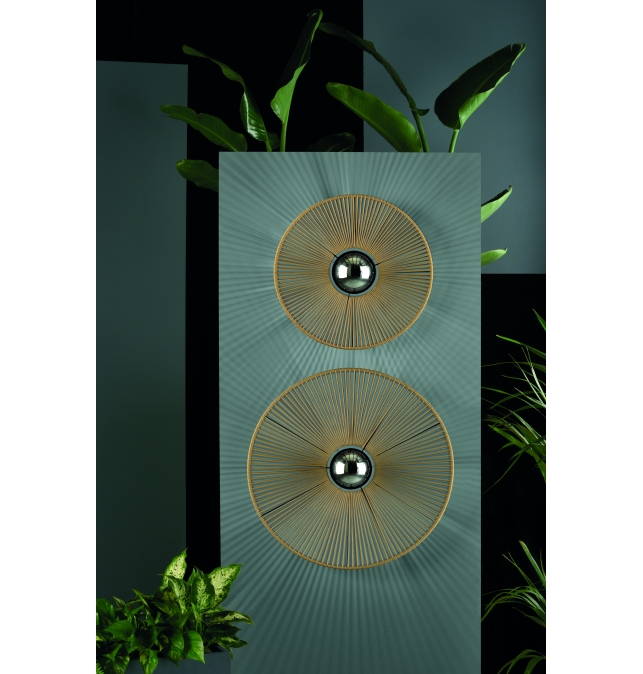 Pamela 16/3913-50 Aplique Negro/Arena, LED E27 15W, CL.I