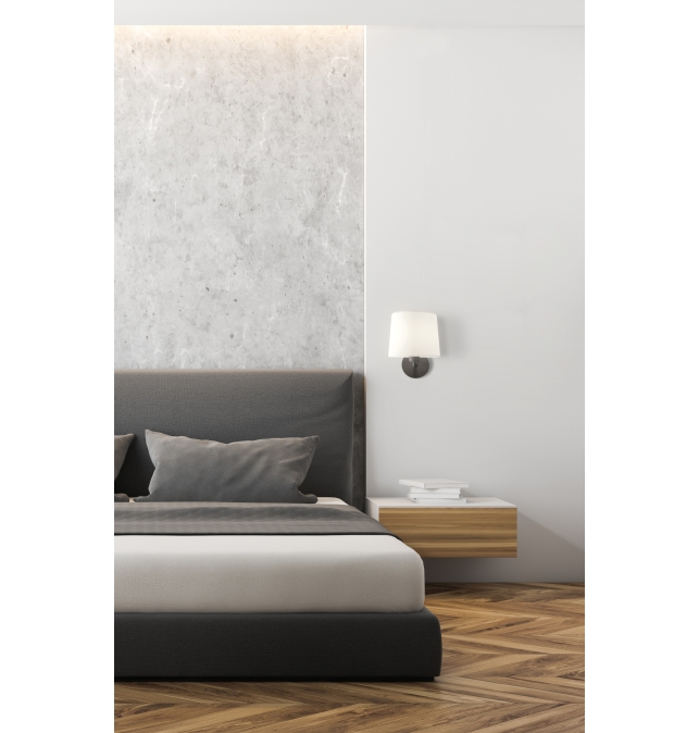 Stilo 16/8202 Aplique Negro Texturado, LED E27 15W, CL.I