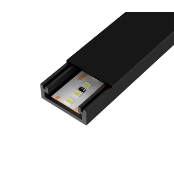 LED de superficie de 17x7,8mm lacado en negro difusor negro