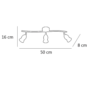 REGLETA 3L BALA NIQUEL SATINAD 3 X 40W GU-10