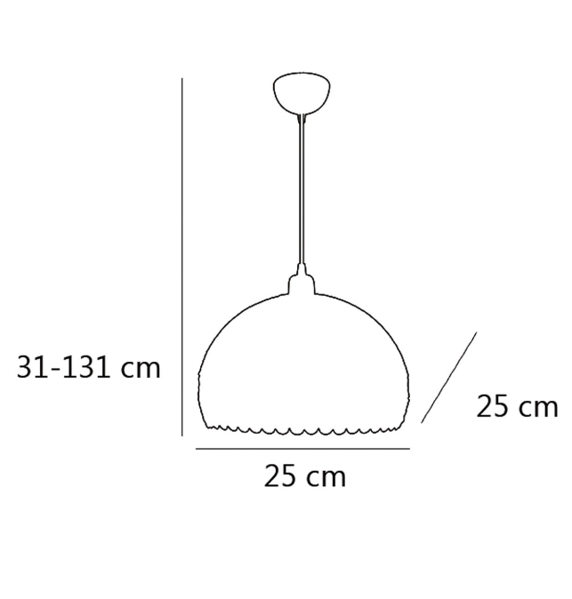 COLGANTE GEMA CROMO 1 X 60W E-27