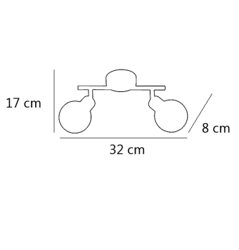 REGLETA 2L OPAL NIQUEL SATIN. 2 X 40W E-14