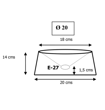 PANTALLA CONO PERLA E-27 20