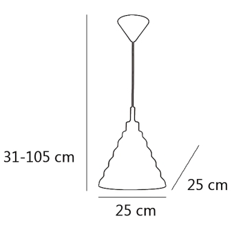 COLGANTE PIRAMIDE BL-MORADO 1 X E-27