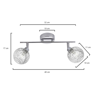 REGLETA 2L ROLO CROMO 2 X 40W G-9