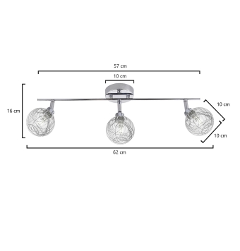 REGLETA 3L ROLO CROMO 3 X 40W G-9