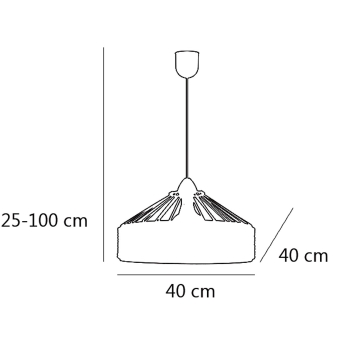 COLGANTE WEST NEGRO 1 X 60W E-27