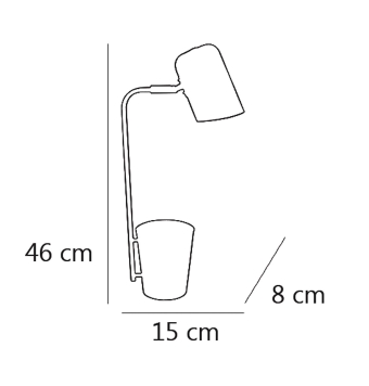 FLEXO DIANTE BLANCO 1 X 60W E-27