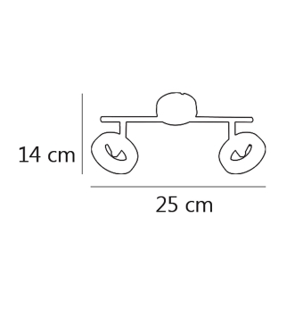 REGLETA 2L NATAL CROMO 2 X LED 5W 800ML 3000K