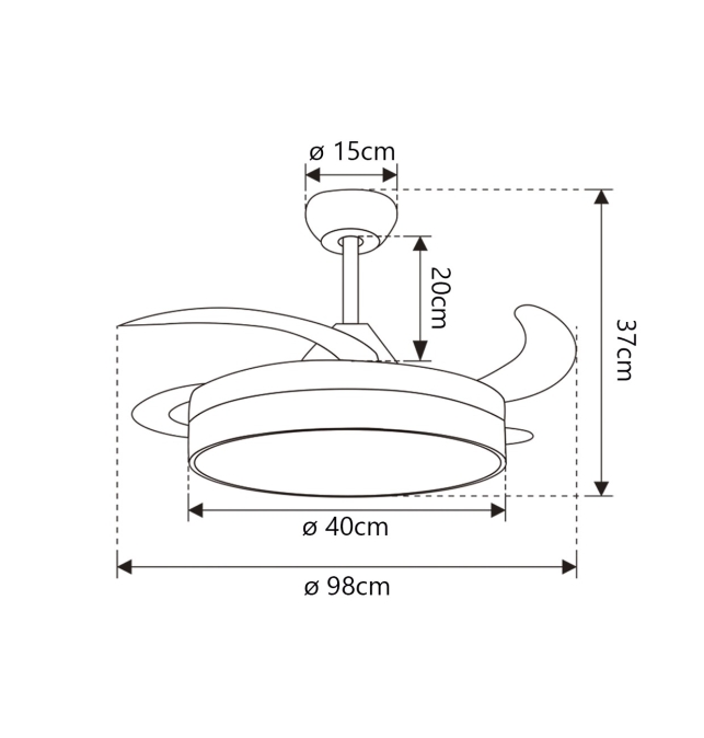 VENTILADOR MINI PORTO BLANCO 40 CM 3 PALAS