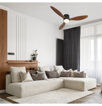 VENTILADOR RENO MADERA OSCURA 132 CM - 3 PALAS