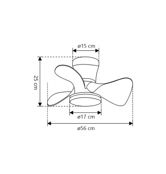 VENTILADOR SIUX BLANCO 56 CM 3 PALAS