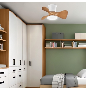 VENTILADOR SIUX BLANCO-MADERA 56 CM 3 PALAS