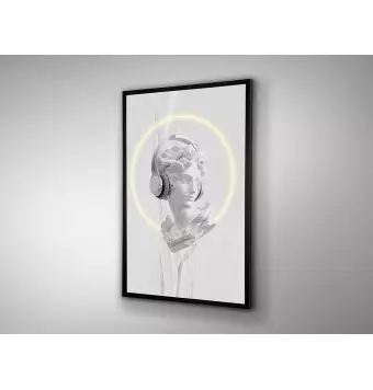 Cuadro con luz LED Busto...