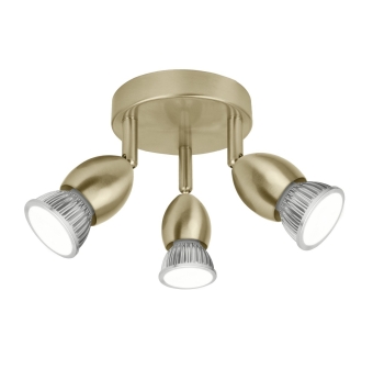 PLAFON 3L BALA CUERO 3 X 40W GU-10