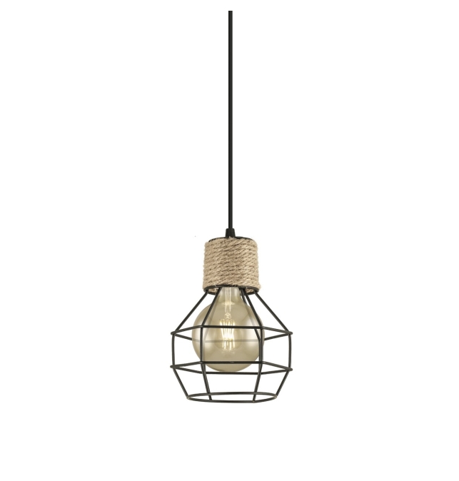 COLGANTE TRENA NEGRO 1 X 60W E-27 COLGANTE TRENA NEGRO 1 X 60W E-27