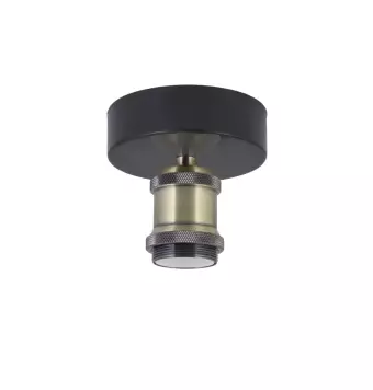 PLAFON 1L BAROLO NEGRO-CUERO 1 X 60W E-27