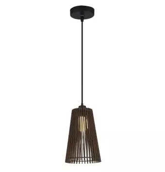 COLGANTE MON MADERA OSCURA 1 X 60W E-27