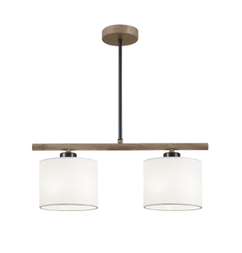 BARRA 2L. BERTA NEGRO/MADERA 1 X 60W E-27