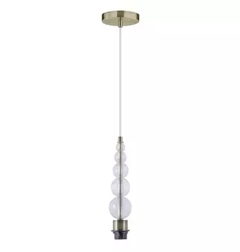 COLGANTE 1L VERSALLES CUERO SIN PANTALLA - 1 X 60W E-27