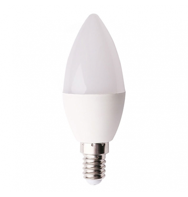 Bombilla LED esférica G45 E14 de 6W, luz fria 6000K acabado blanco