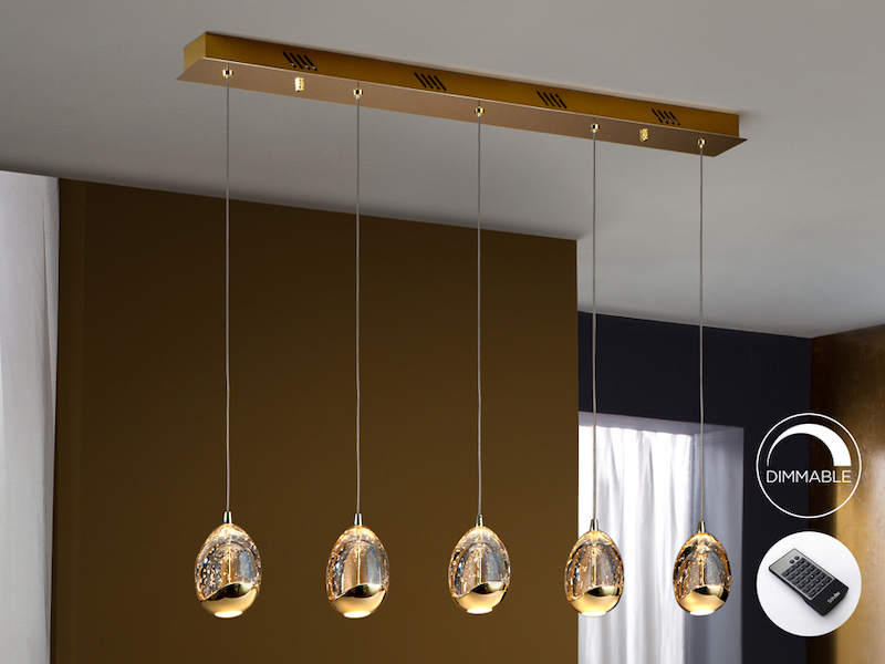 LÁMPARA ROCIO 5 LED ORO - SCHULLER