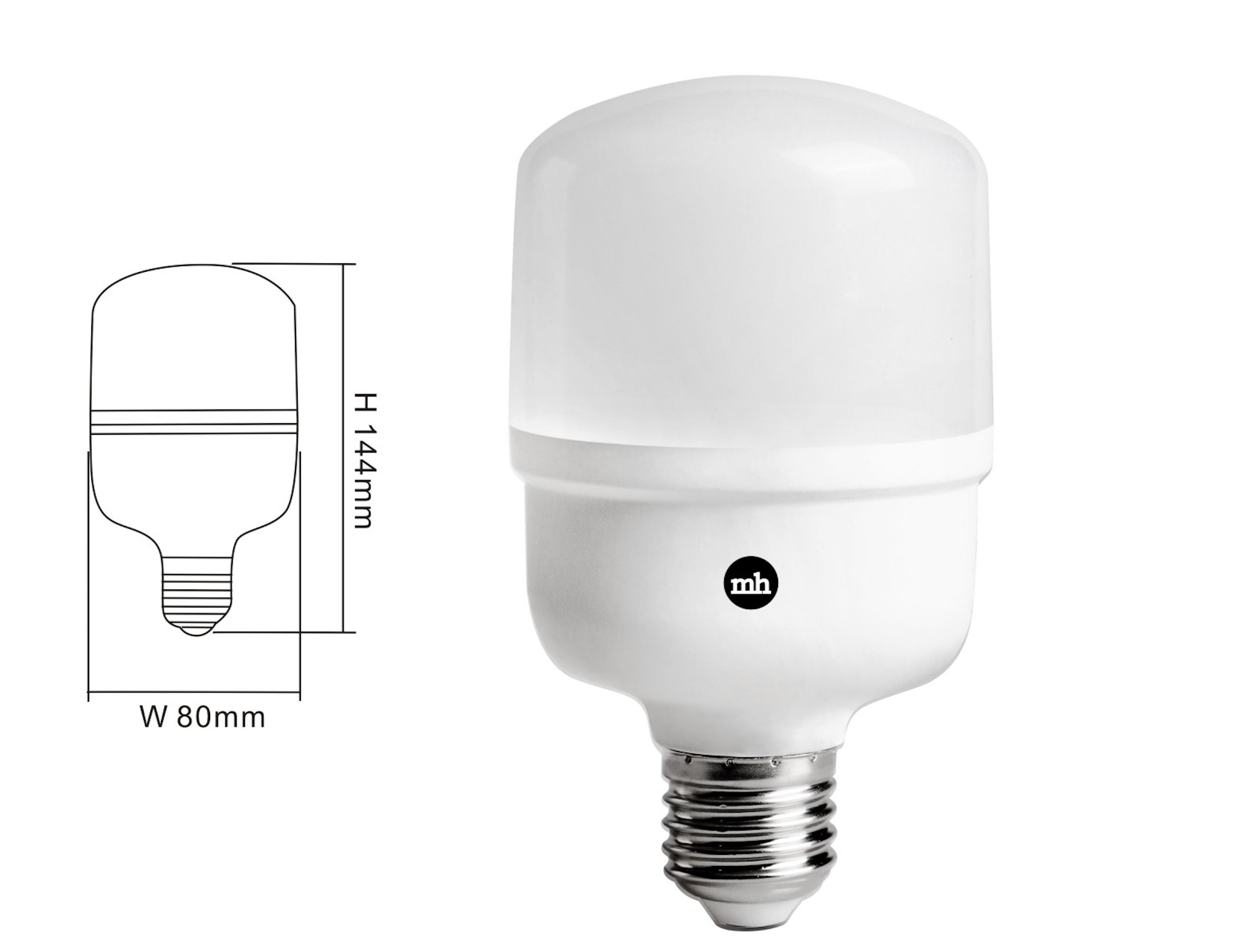 Bombilla gran tamaño E27 18W 1720Lúmenes